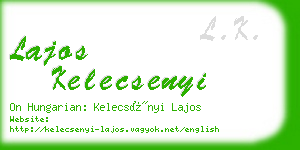 lajos kelecsenyi business card